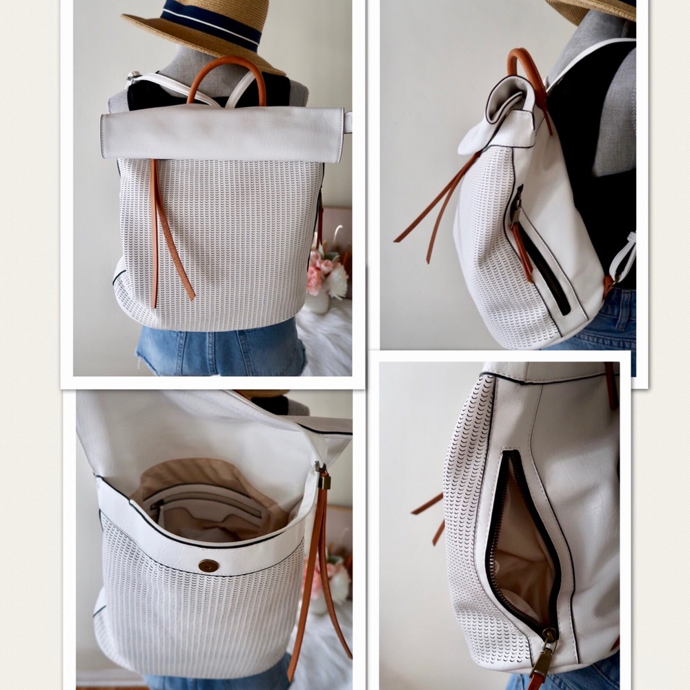 MATTY- Lightweight Backpack in Black, Brown, White - Picture 3 of 8